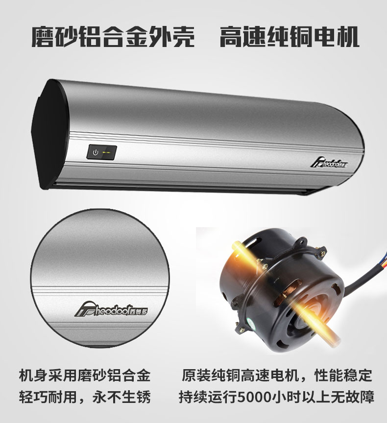 磨砂鋁合金外殼，高速純銅電機