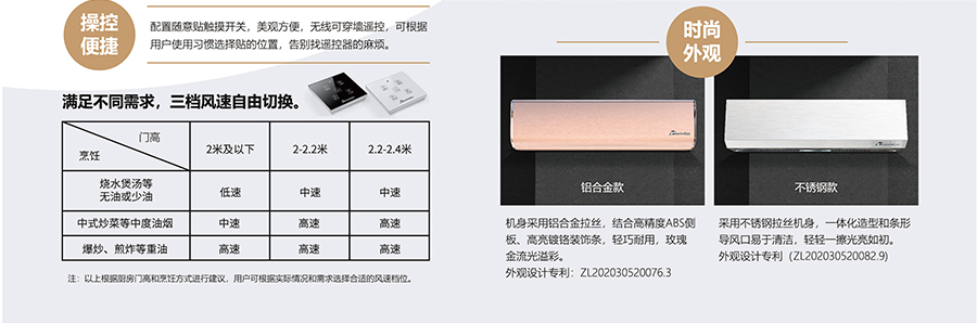 隔斷油煙機，操控便捷
